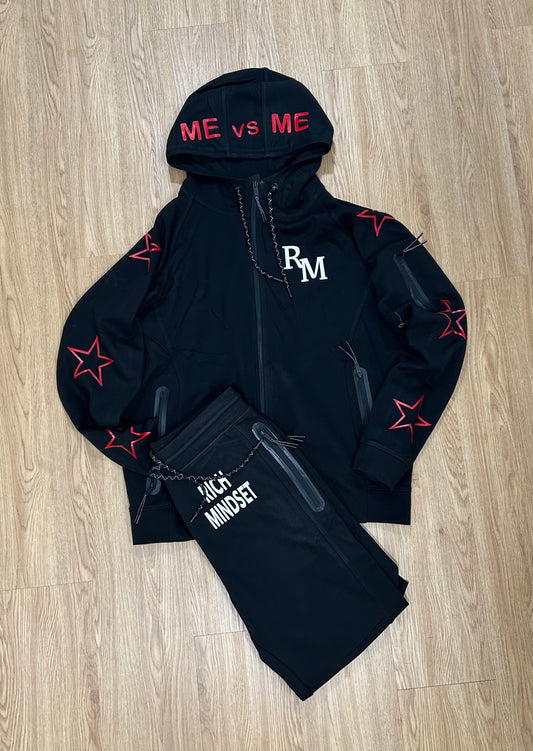 RICH MINDSET TECH SUIT SETS "BLACK"